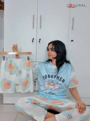 bows in midnight skinny pyjama set (copy)
