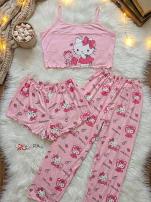bows in midnight skinny pyjama set (copy)