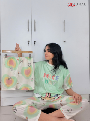 bows in midnight skinny pyjama set (copy)