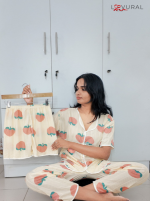 kawaii star design pyjama set shirt type