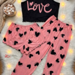 bows in midnight skinny pyjama set (copy)
