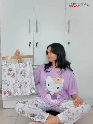 bows in midnight skinny pyjama set (copy)