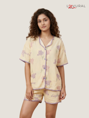 cute cherries short pyjama set