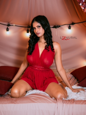 seductress deep v babydoll