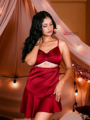 silk halter mini dress
