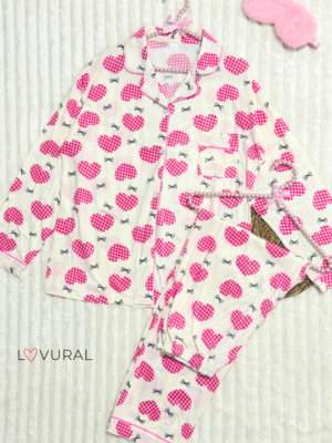 cute bunny in stripes pj set (copy)