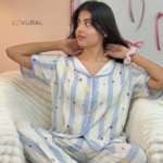 pink cherry & bows pj set