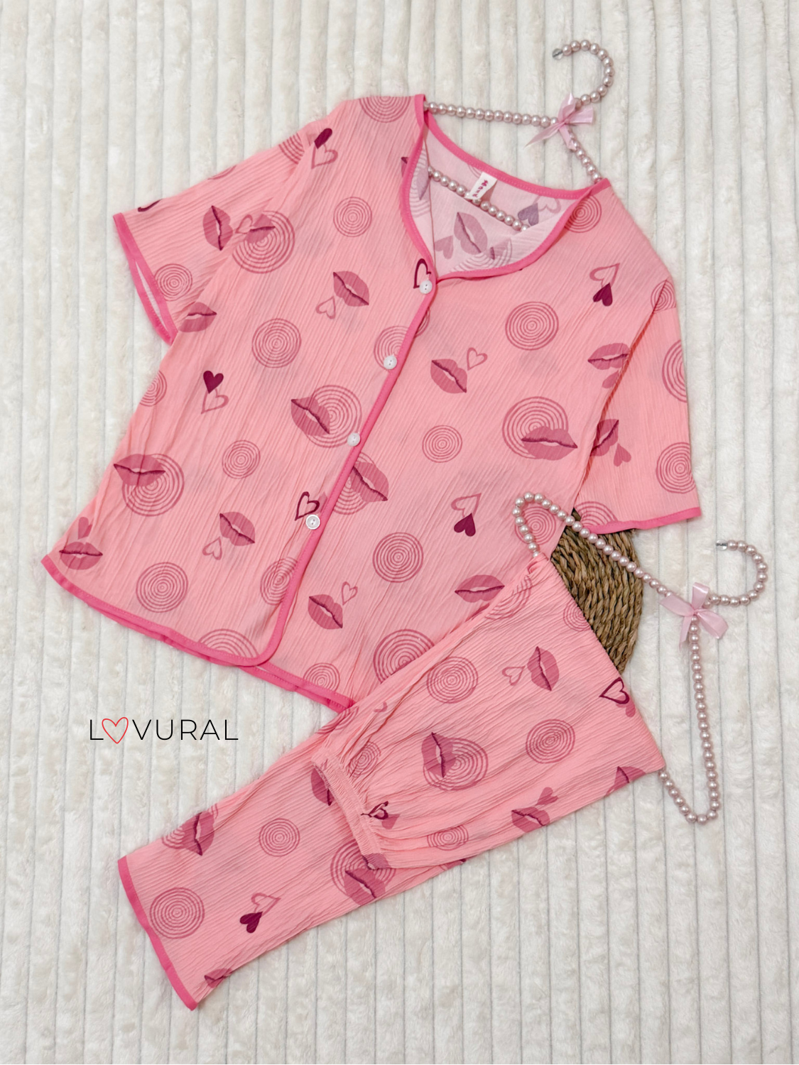black hearts pj set black hearts pj set