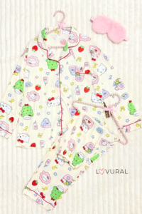 heart & confetti long sleeve pj set