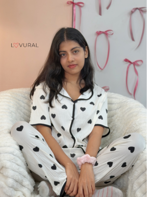 black hearts pj set