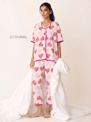 pink cherry & bows pj set