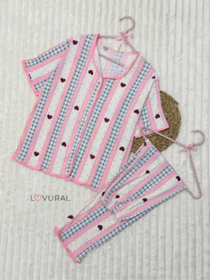 black hearts pj set