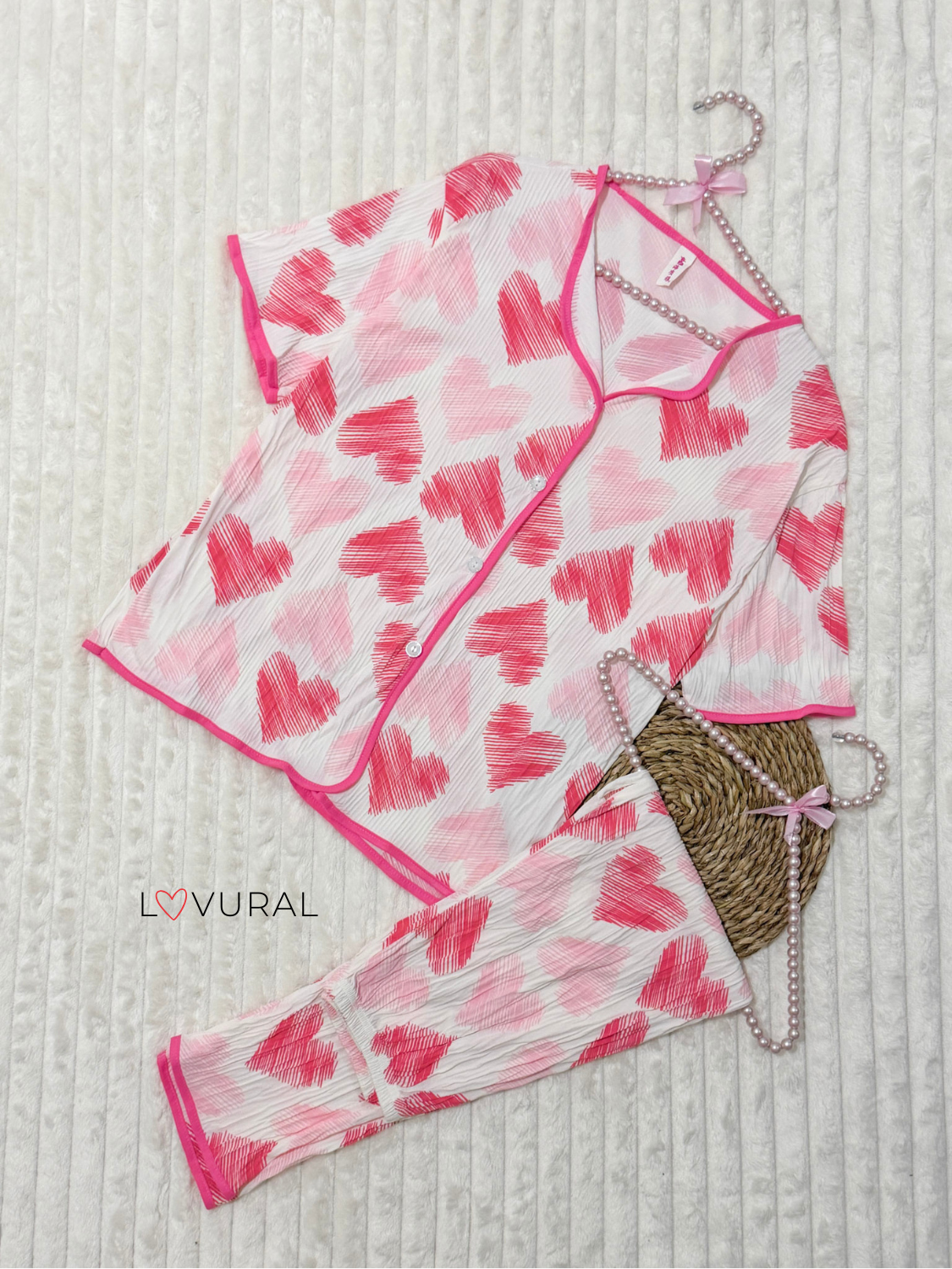 black hearts pj set black hearts pj set