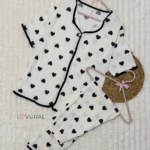black hearts pj set