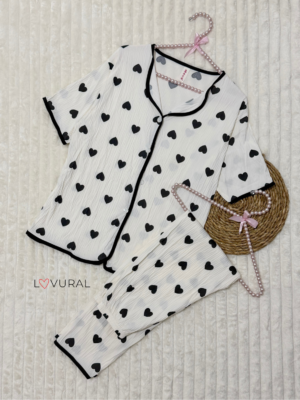 black hearts pj set