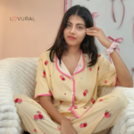 pink cherry & bows pj set
