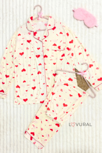 pink checkered sweetheart long sleeve pj set (copy)