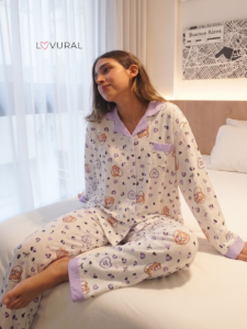 Purple Hearts & Bunny Long Sleeve PJ Set purple hearts & bunny long sleeve pj set