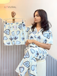 Blue Hearts 3 pcs Shirt PJ Set stitch 3 pcs shirt pj set (copy)