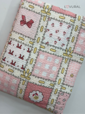 cute printed bed sheet with 2 pillow cases