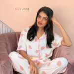 pink kisses pj set